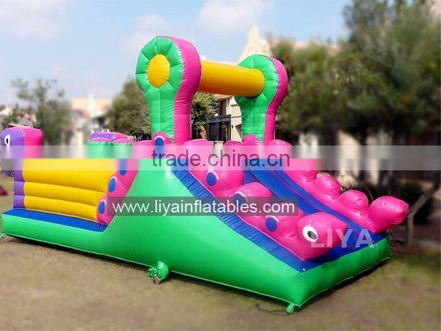 mini inflatable bouncer slide produced by nylon or PVC tarpaulin material