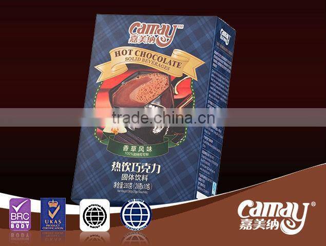 Vanilla flavored HOT CHOCOLATE