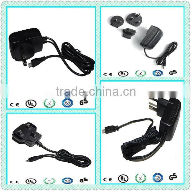 UL approved 5V 500 MA micro usb dc adapter