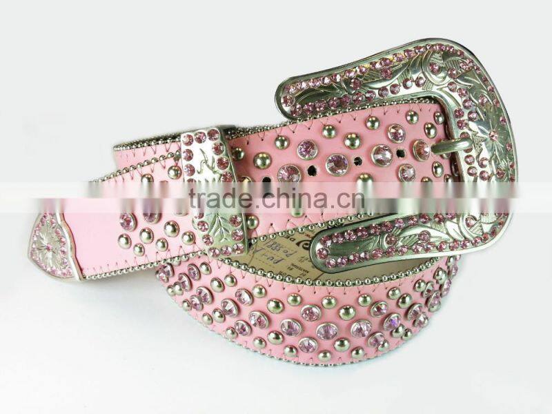 2016 New Design Unisex Genuine Leather Studs Fashion Belt Waist Belt