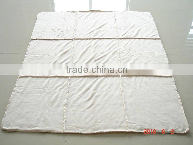 Polar fleece blanket with soft ribbon