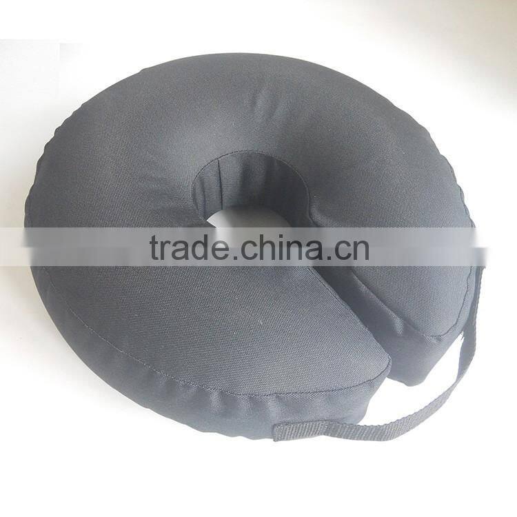 comfortable lightweight black inflatable dog collar with washable cover for recovery