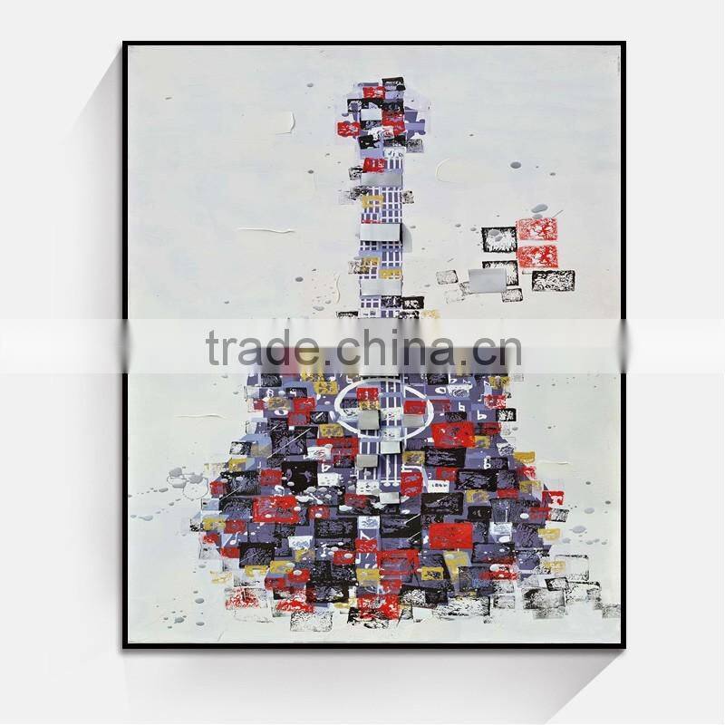 Music guitar canvas oil painting for living room decorative