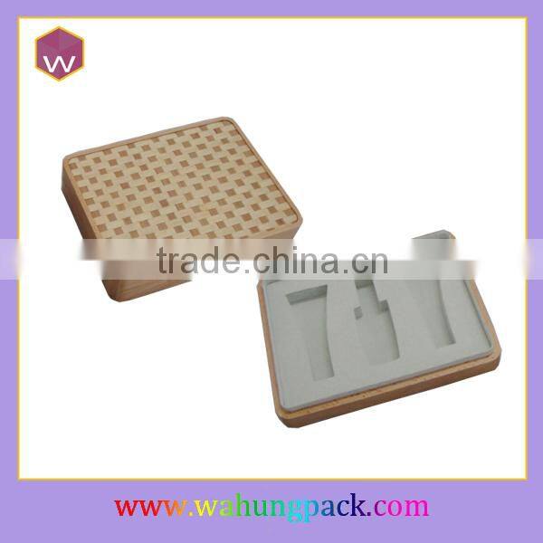 Small Square Black Perfume Box For Man/ Mini Wood Perfume Box Hinges