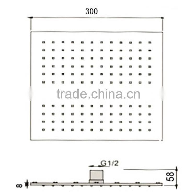 hydro power rainfall shower head with led water glow generator
