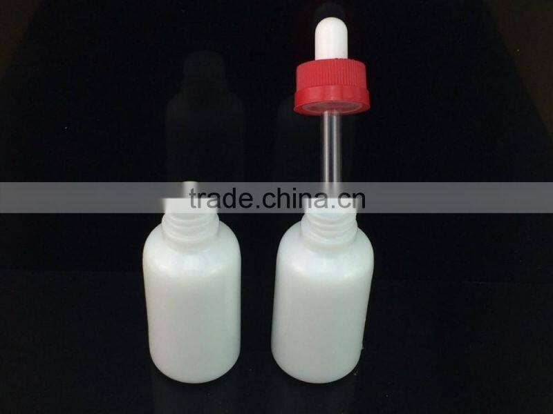 Best sale 30ml white porcelain wholesale bottle with childproof cap and dropper for cosmetic/e liquid/e juice/milk packaging