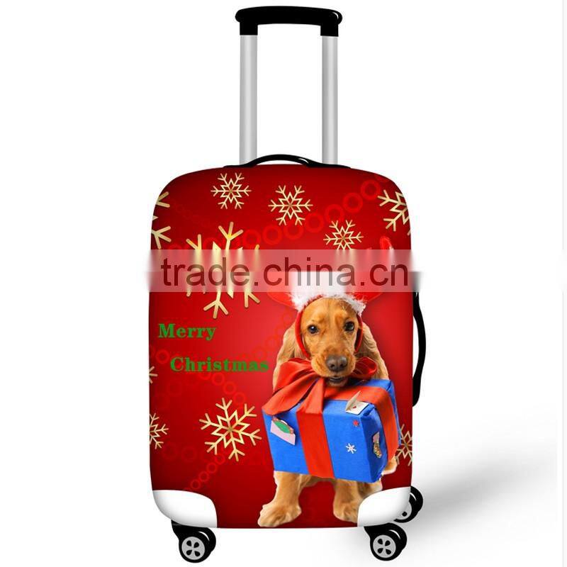 2016 promotional customized printed wholesale spandex luggage cover