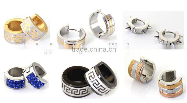 Latest designs women 316l stainless steel Anchor stud earrings