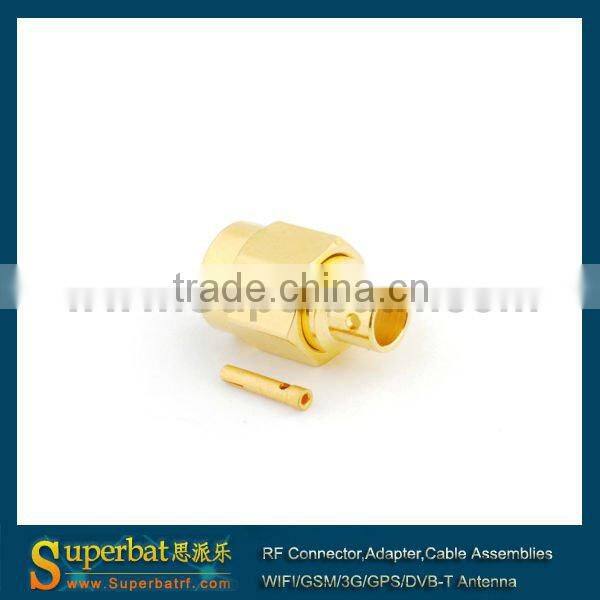 sma rf coaxial connector RP-SMA Solder Plug(female pin) connector for .086" cable