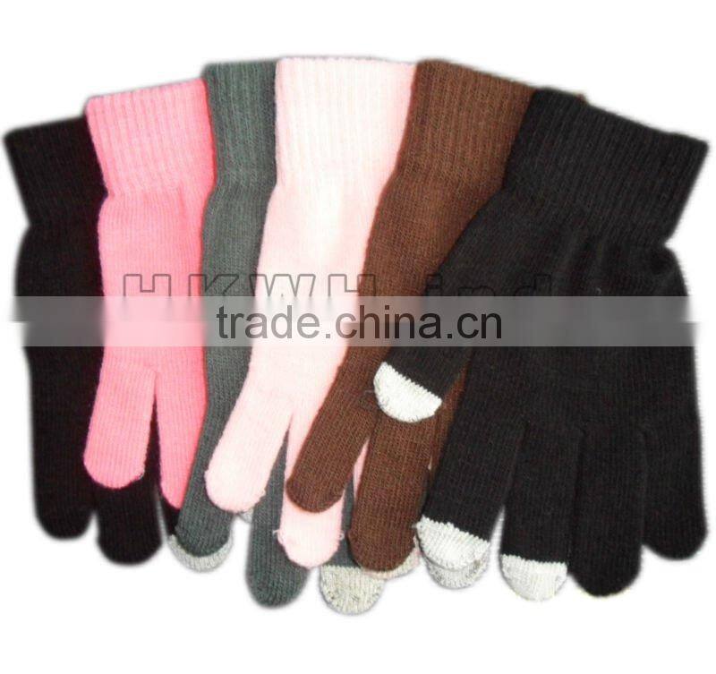 Finger touch gloves for iPone, Tablet PC, ATM devices with variety colors and models