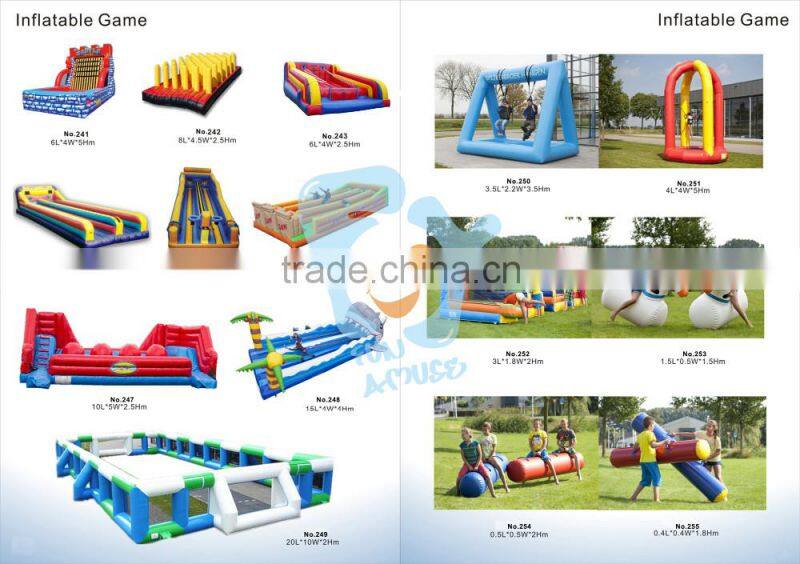 pvc tarpaulin human game inflatable soap soccer field