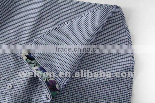 long sleeve 2012 blue plaid slim fit 100% cotton casual style business dress latest brand design fashion men shirt