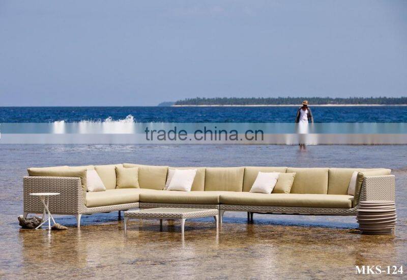 2015 Rattan Outdoor Garden Sofa Furniture - Wicker Rattan Sofa Set Furniture - Poly Rattan Garden Sofa Set