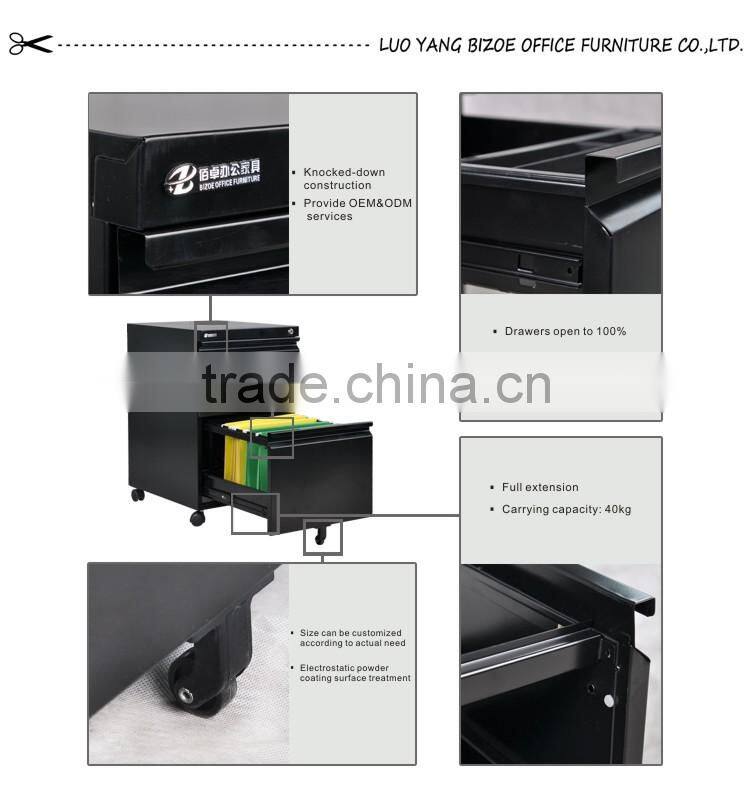 Cheap metal kd steel modern steel storage cabinet with wheel