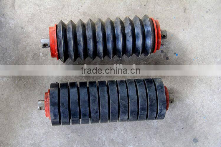 Industrial 108mm diameter waterproof rubber coated belt conveyor roller