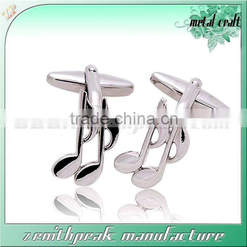 2016 Newest Design Silver Green Enamel Stainless Steel Cufflink For Men