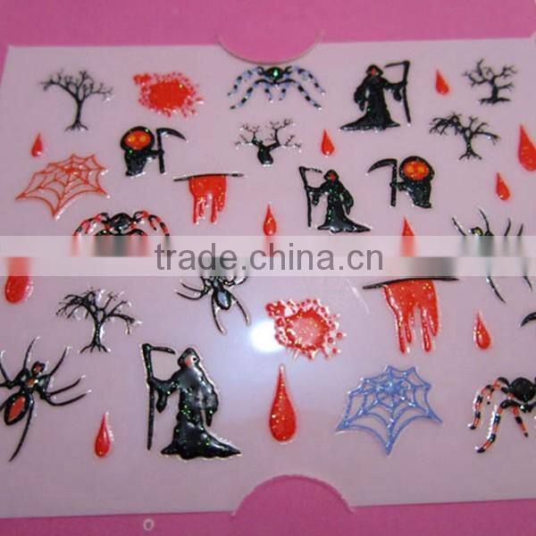 Halloween nail art decals holiday nail art stickers ghost nail decals suppliers