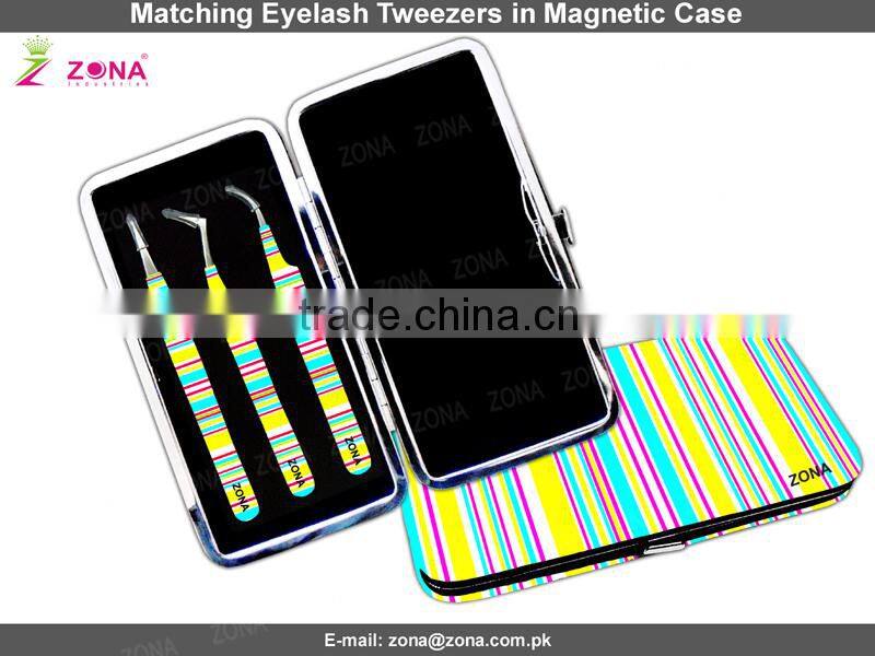 Volume Lash Tweezers In Plastic Tube Packaging / Get Volume Lash Tweezers Under Customer's Private Logo From ZONA