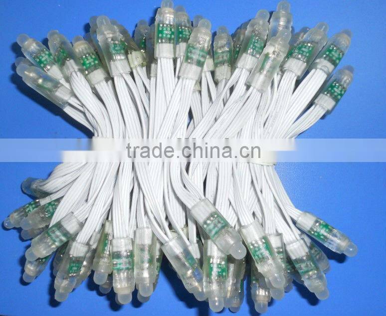 DC12V input 12mm through-hole LED channel letter;100pcs a string;with all WHITE wire