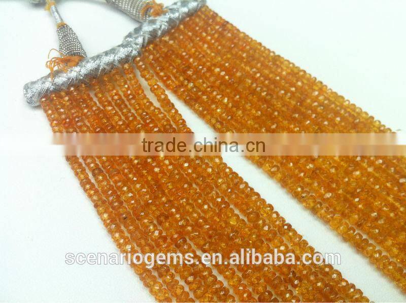 #SZ882 Natural Gemstone Roundel Faceted Loose Beads Carnelian Necklace