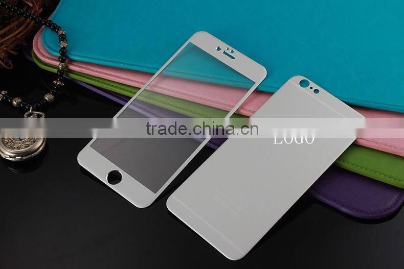3D Full Cover Titanium Alloy Color Tempered Glass Screen Protector For iPhone 6 6plus