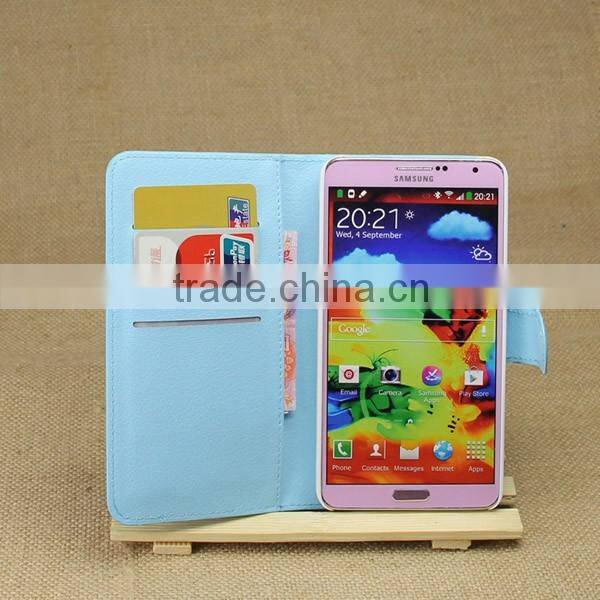 High Quality Leather Holster Card Wallet Folio Stand Flip Case Cover for Samsung GALAXY Note3 N9000