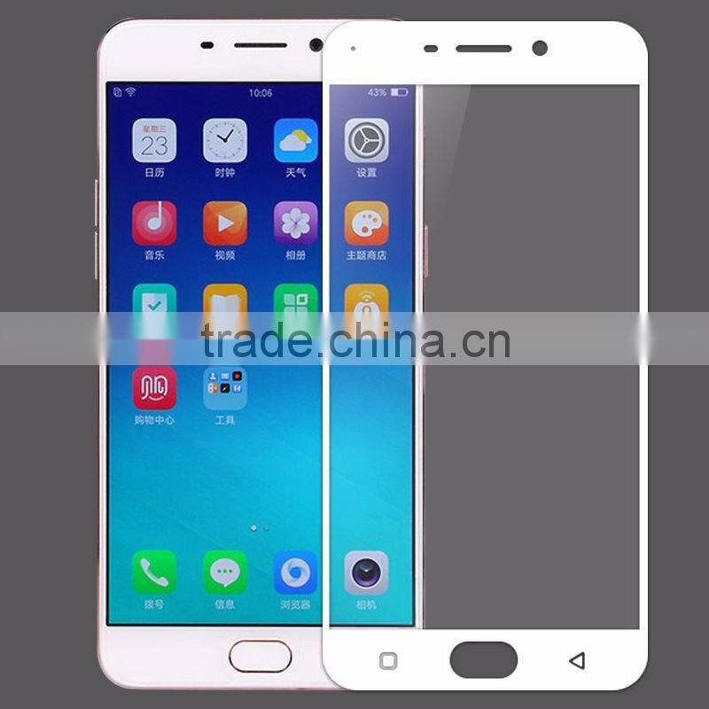 Full Coverage LCD Screen Protector Film Tempered Glass for Oppo R7 Plus R7S R9