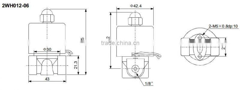 2WH Series 2 Way 2 Position Brass High Pressure Solenoid Valve