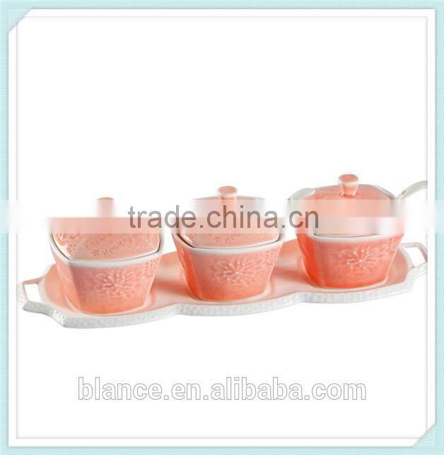ceramic peppers oil jars flour use for cooking