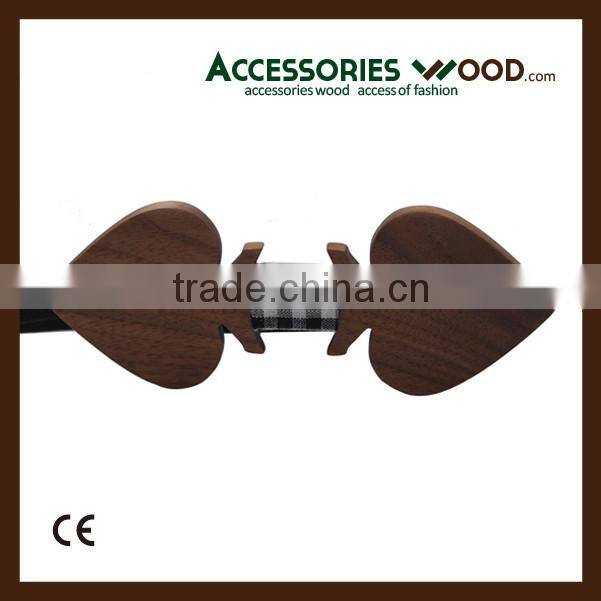 Fashion OEM handmade nature wooden bow ties with gift box