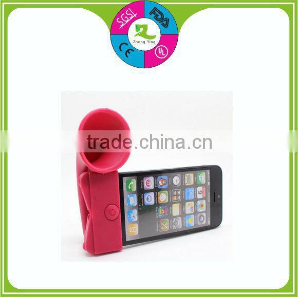 portable louder funny gift silicone phone stand holder
