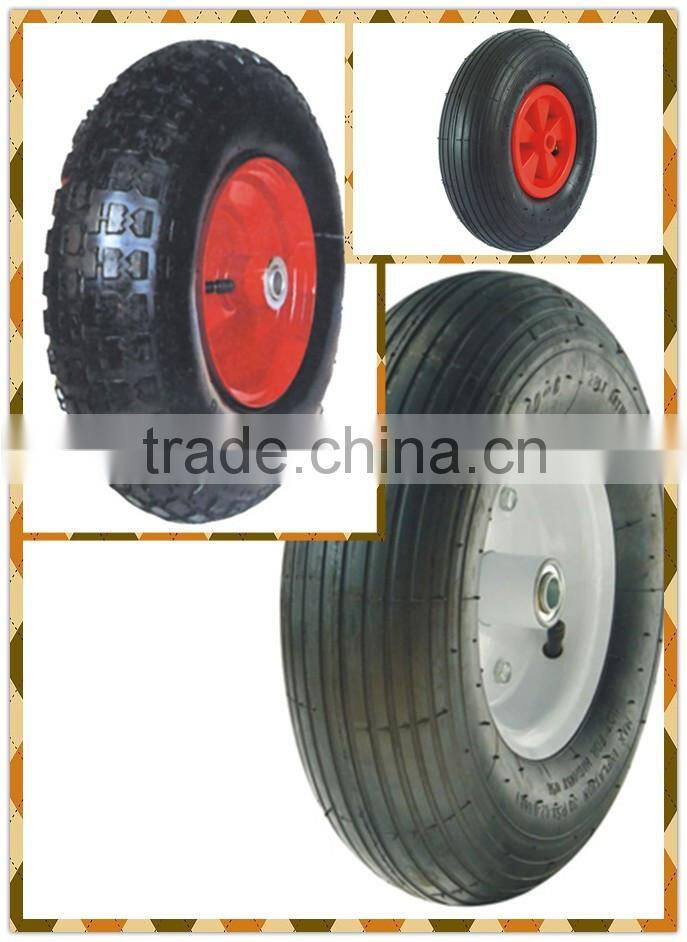 13 inch 4.10/3.50-6 air tire with steel rim