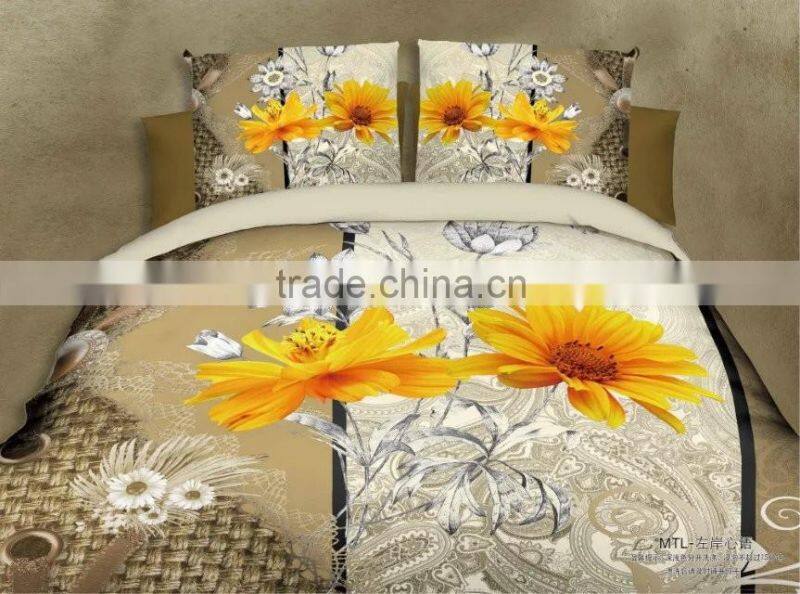 3D Print Flowers Roses Bedding Set Quilt Cover black Ground Bedsheet Pillowcase