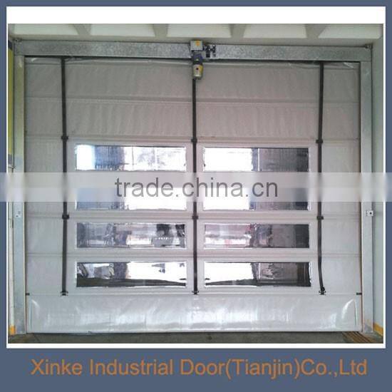 Electric auto folding door with transparent window roll shutter door HSD-048