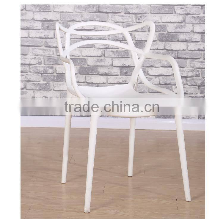 Colored plastic chair leisure cafe chair for sale