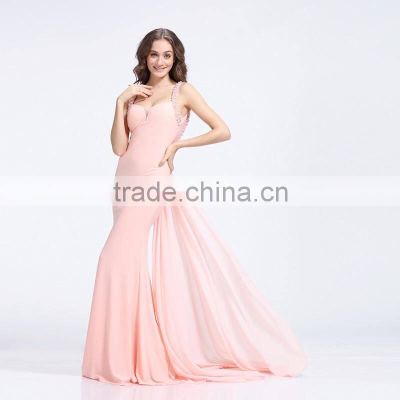 2016 New fashion elegant mermaid fitted evening dress