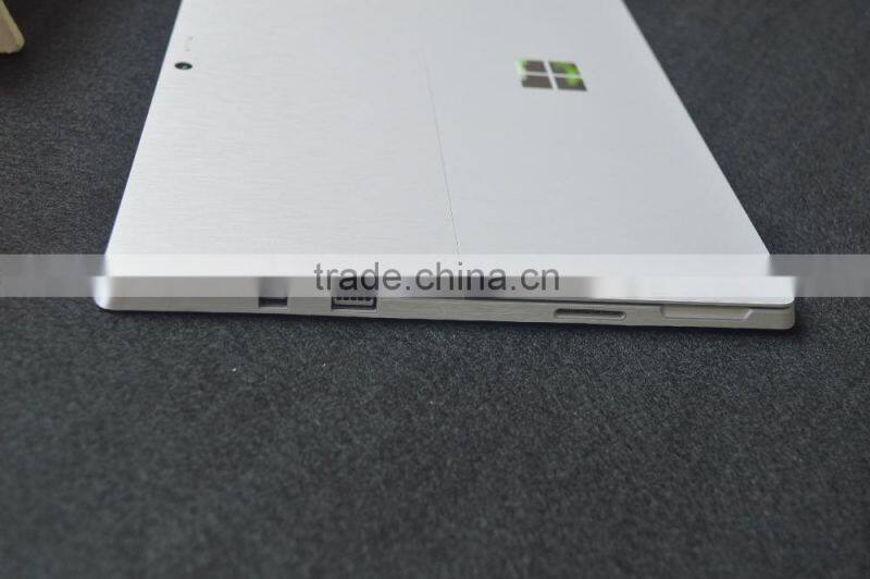 Wholesale full coverage Brushed silver skin sticker for Microsoft surface pro 4 pro 3