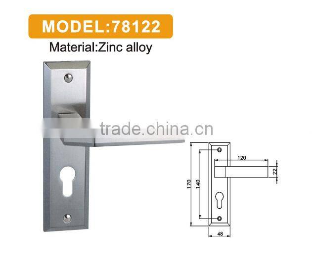 door handle on plate and european standard door handle