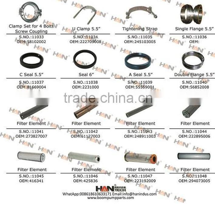 Putzmeister U clamp 5.5" OEM 222709008 coupling for concrete pump spare parts