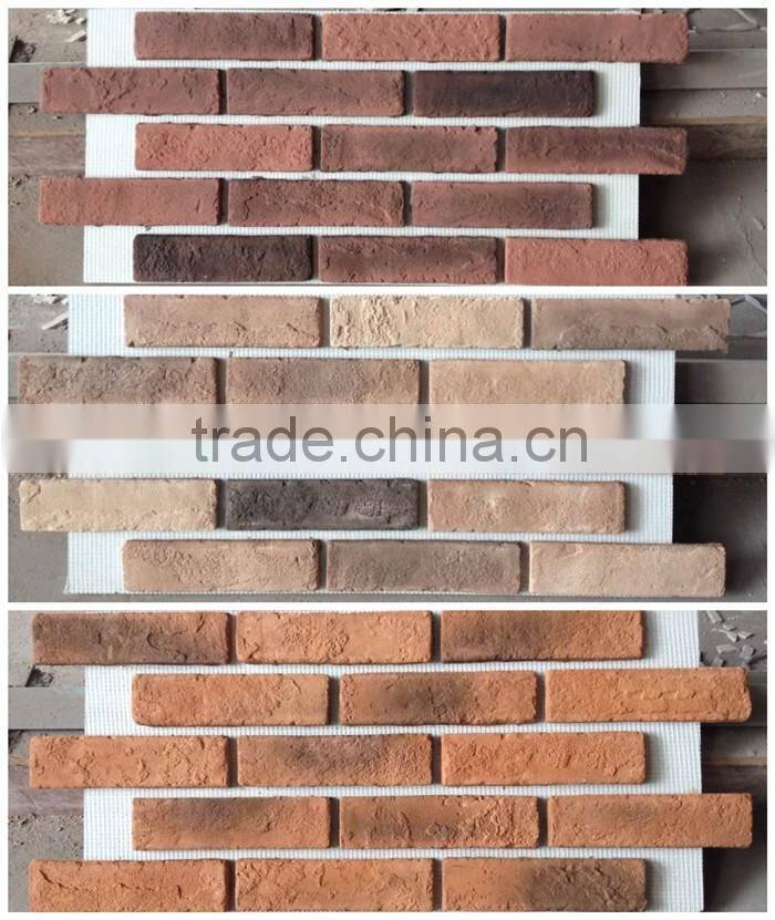 Natural look thin brick panel for outdoor decoration