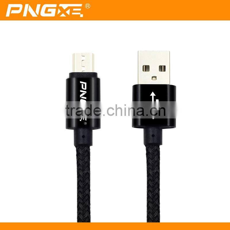 PNGXE hot sale high quality nylon braided usb charger cable for iphone 5 data cable