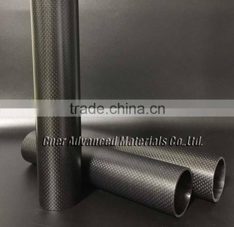 3K Carbon Fiber roller, 2 mm wall thickness or customerized