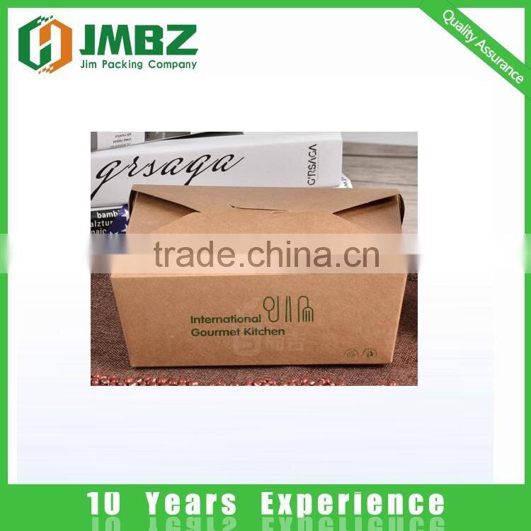 Take away custom kraft paper square food container