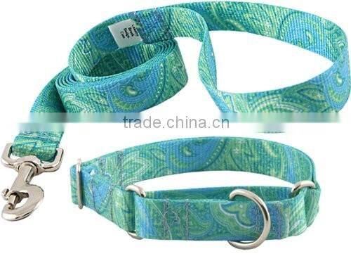High quality Adjustable Nylon dog collar and leash set for Small Medium pets