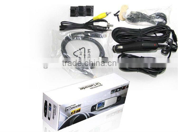 3 Cameras HD720P Rear-View Mirror car dvr camera