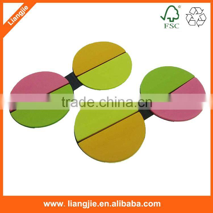 Realistic new design lovly leaf shaped sticky notes pad