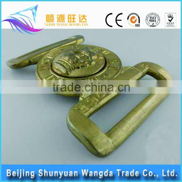High Quality die casting factory Rhinestone Metal Solid Brass Belt Buckles for Pallet Bundling