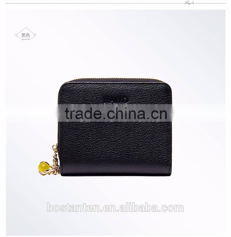 customized hasp open wallet women genuine leather coin hand purse