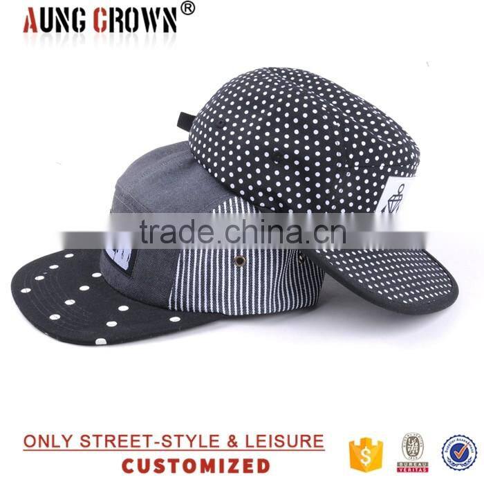 promotional custom print 5 panel caps