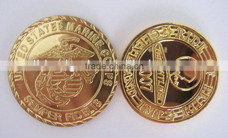 Factory direct sales gold metal cheap custom coin for sale